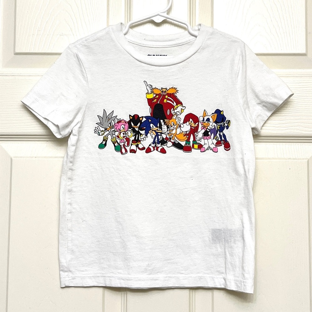 Boys Old Navy Sonic The Hedgehog Graphic T-Shirt Size XS 5